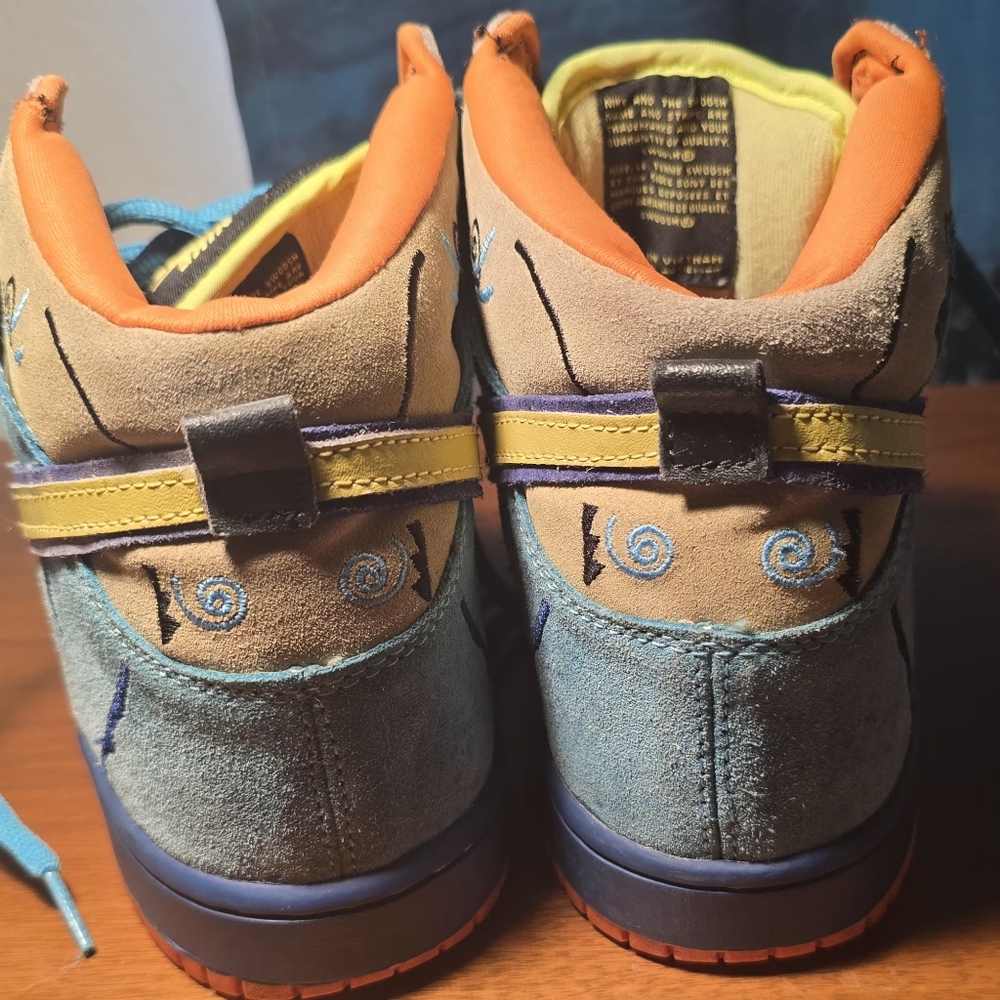 SB Dunk High “Skate or Die” Size  (10) Multicolor Teal Orange Yellow - Picture 4 of 9